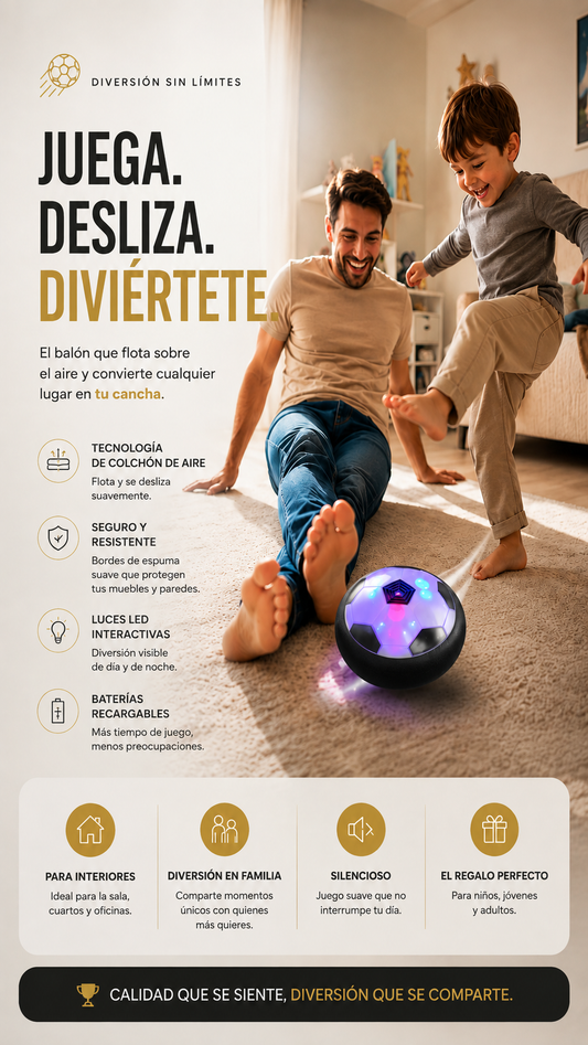 Balón Flotante de Futbol LED